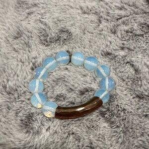Blue and Brown Beaded Bracelet